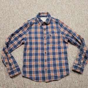Abercrombie & Fitch Shirt Mens Small Multi Plaid Muscle Button Down Long Sleeve